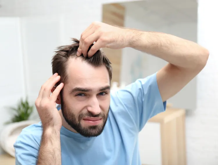 Man Having Wide Hairline