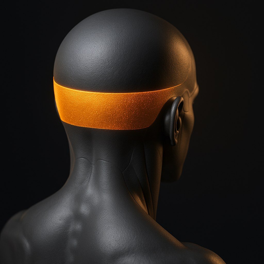 The safe donor zone highlighted around the back and sides of the scalp